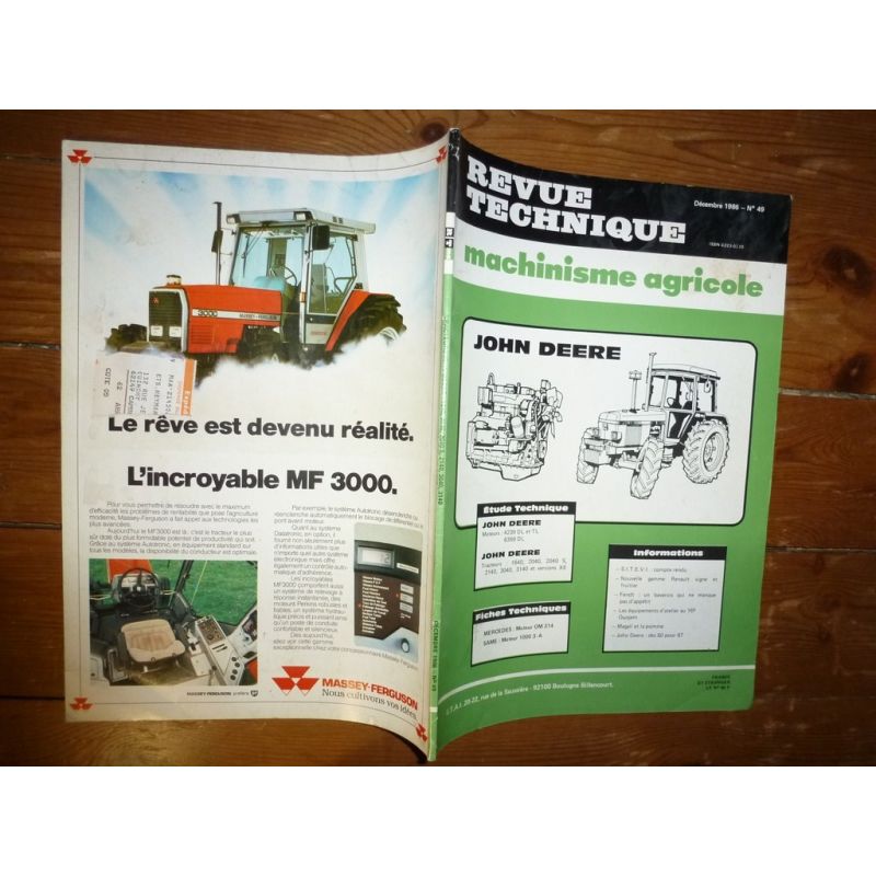 RTA Revue Technique Agricole JOHN DEERE 1640,2040,2040S,2140,3040,3140 ...