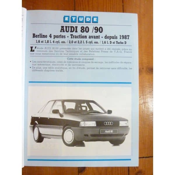 AUDI 80 90 après 1987 1 6l 1 8l 4 cyl Essence 2 0l 2 2l 5 cyl