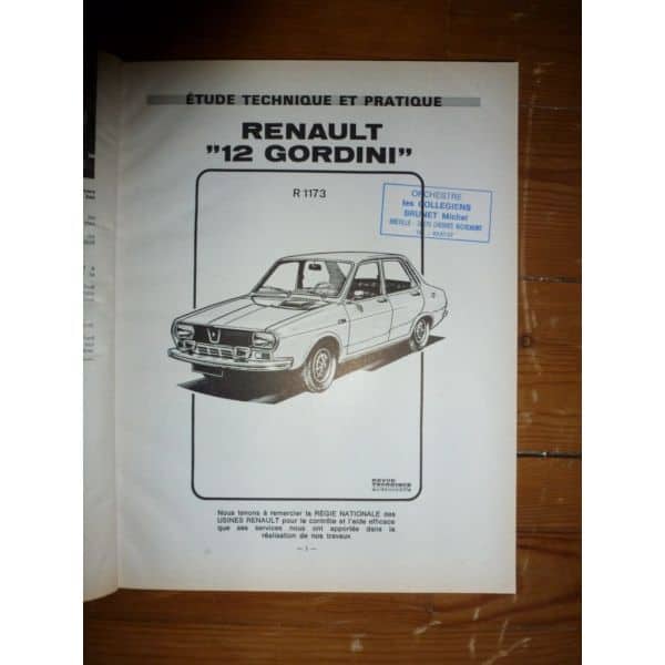 Rta Revues Techniques Renault R Gordini R