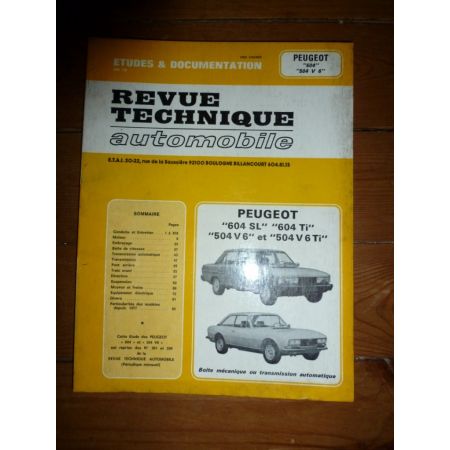 604 504 V6 Revue Technique Peugeot - 