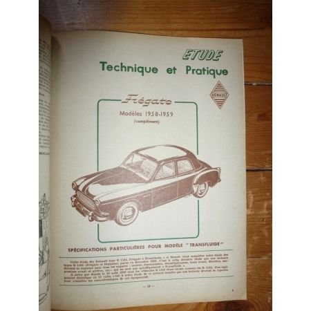 RTA0153 Revue technique RENAULT FREGATE (Spécifications particulières Transfluide)