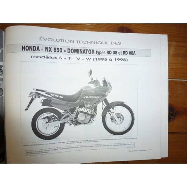 rta revues technique moto SUZUKI RG125 GAMMA HONDA NX650 Dominator, SLR650