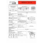 R25 TX 9cv Fiche Technique Renault