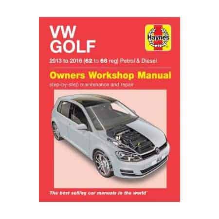 revue technique VOLKSWAGEN VW Golf Petrol & Diesel (13-16) 62 to 66