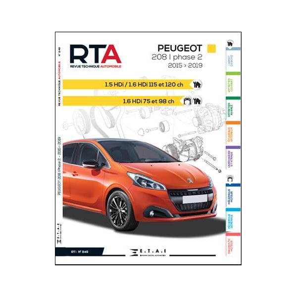 revue technique PEUGEOT 208 phase II de 2015 à 2019  1.6 HDi 75cv et 98cv 8V