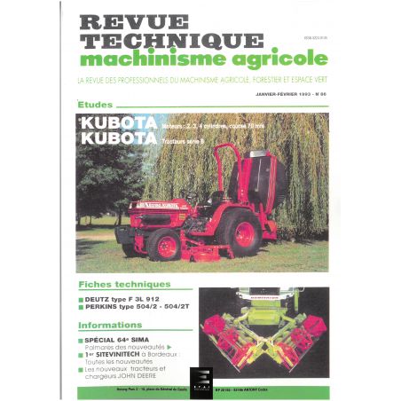 KUBOTA Tracteurs Série B - Moteurs 2,3,4 Cylindres, Course 70mm