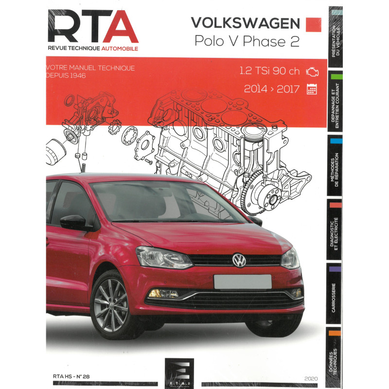 VW VOLKSWAGEN Polo V TSI  14-17 -  Revue Technique VW