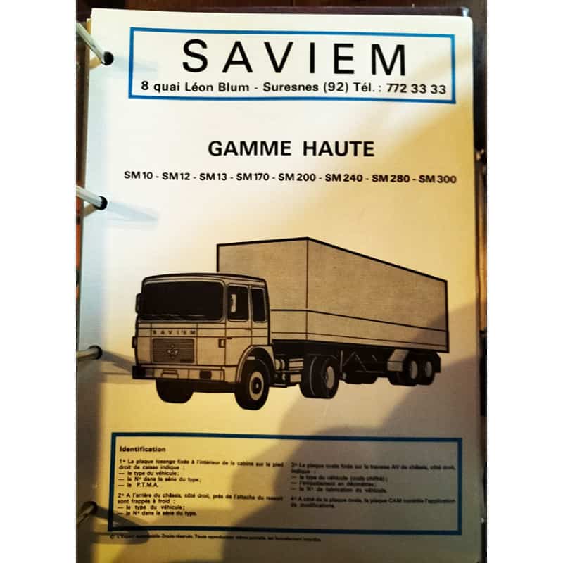 Gamme haute SM - Fiches Technique Saviem