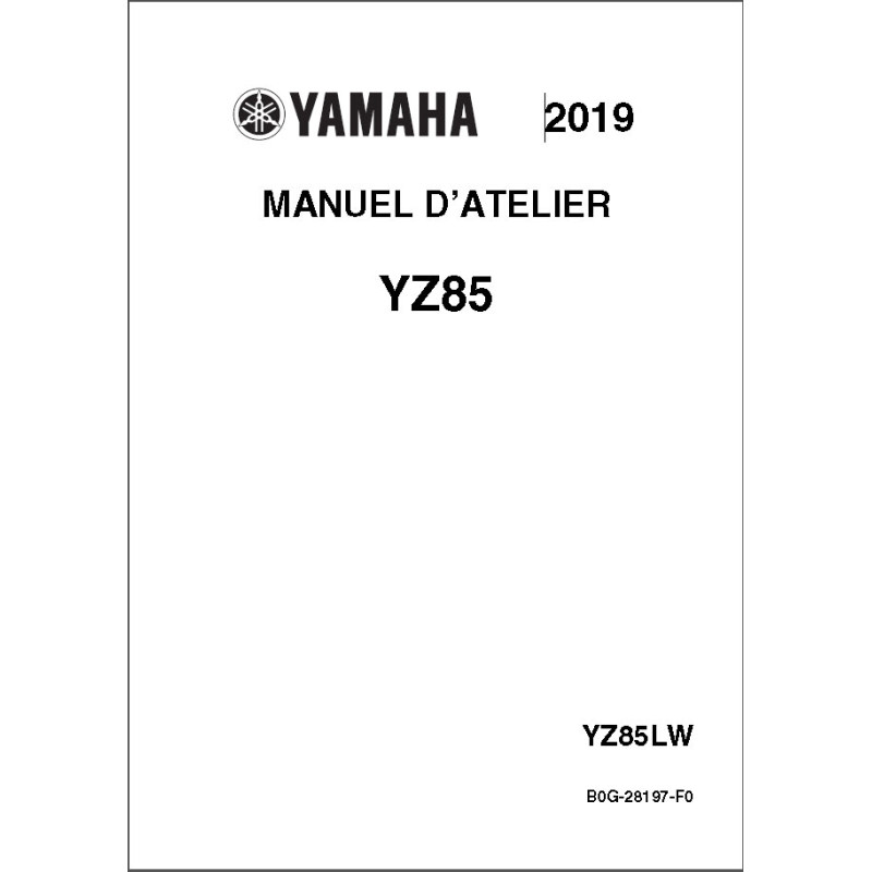 YZ 85 19 - Manuel cles USB YAMAHA