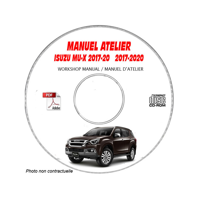 ISUZU MU-X 2017-20 de 2017 A 2020

Génération 1 - Phase 2  Type RF

Manuel d'Atelier sur CD-ROM