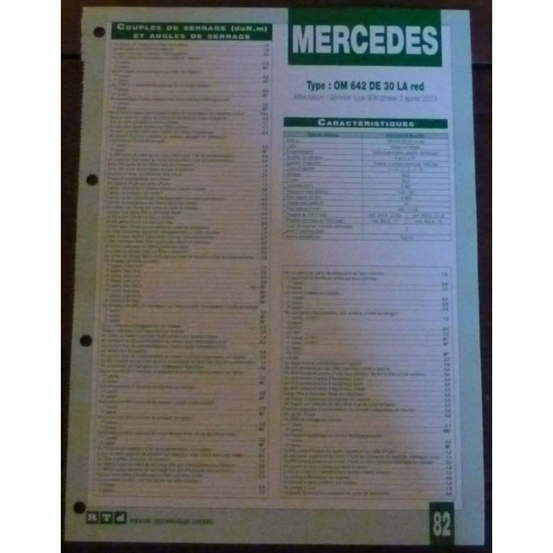 copy of OM 470 - Fiche Technique Mercedes