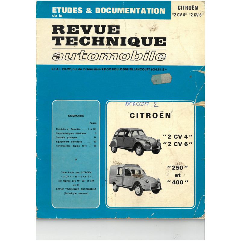 copy of 2CV 4 6 Revue Technique Citroen