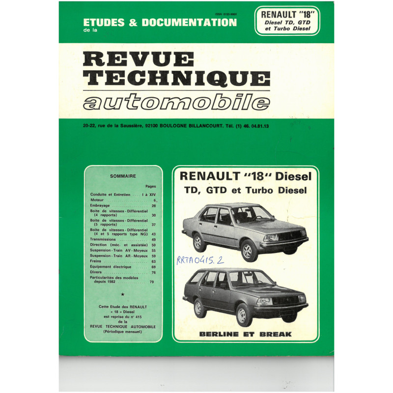 copy of R18 Die Revue Technique Renault