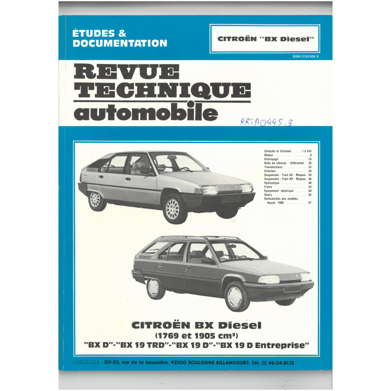 BX Die - Revue Technique Citroen