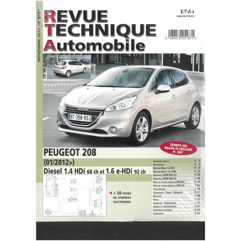 208 12- Revue Technique PEUGEOT