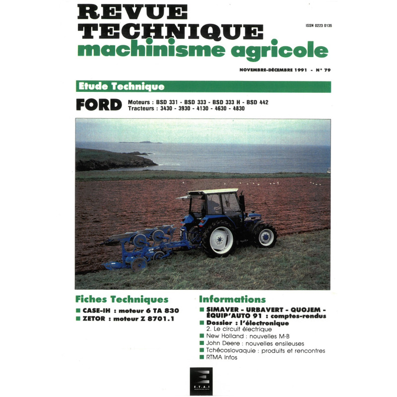 3430 3930 4130 4630 4830 Revue Technique Agricole Ford