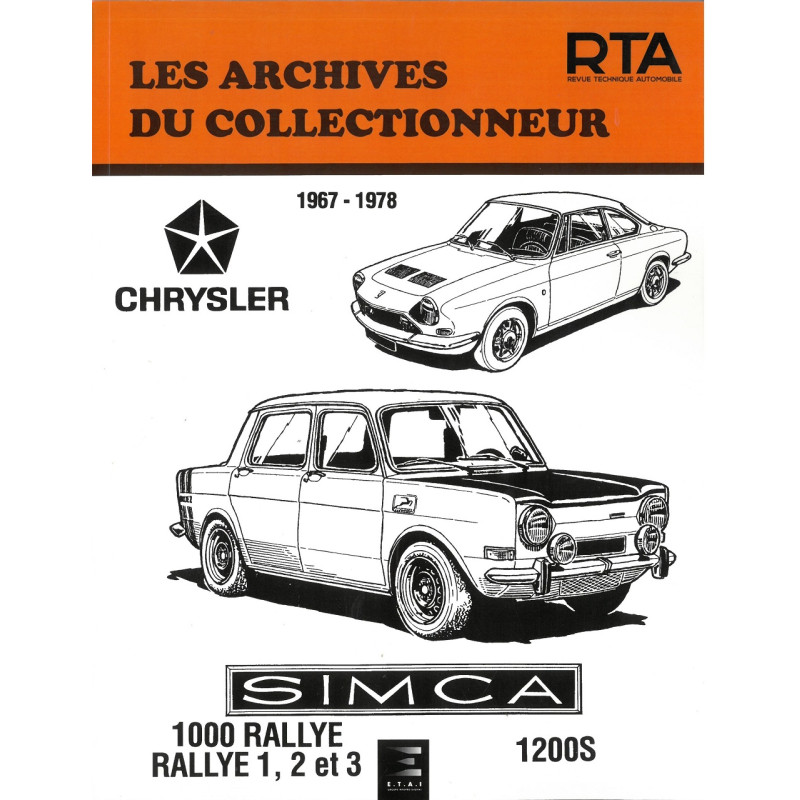 1000 Rallye 1 2 3  Revue Technique Simca N37