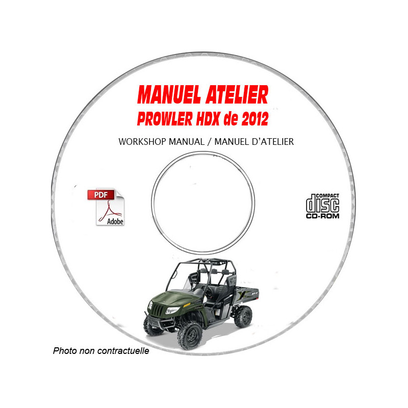 PROWLER HDX 2012 -  Manuel Atelier CDROM ARTIC-CAT