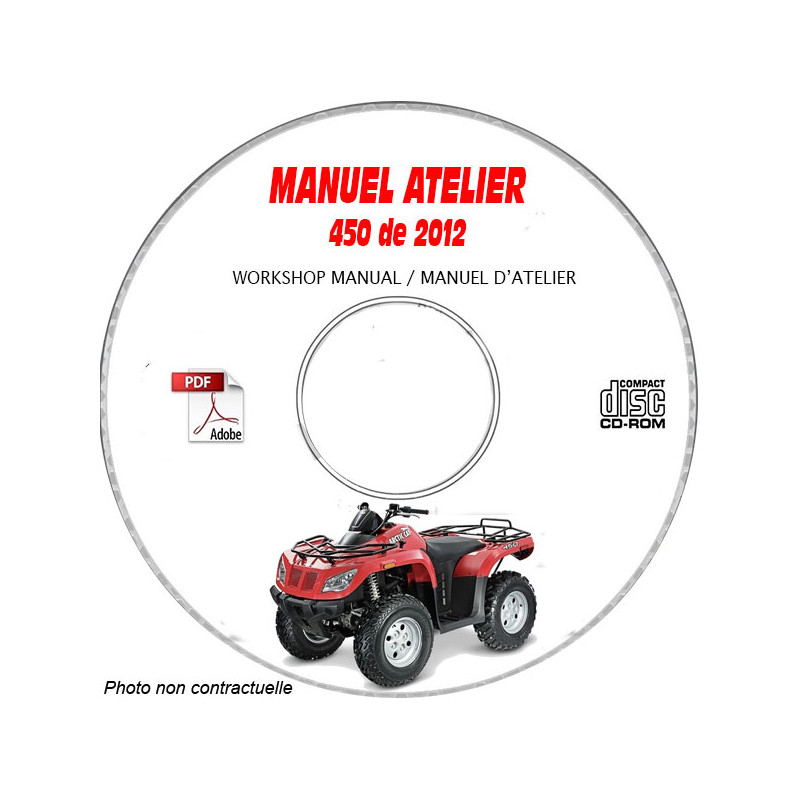 450 2012 -  Manuel Atelier CDROM ARTIC-CAT Anglais