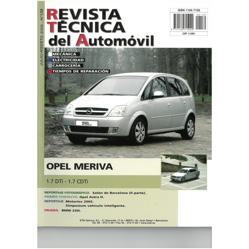 MERIVA 1.7 - Revue Technique OPEL Espagnol