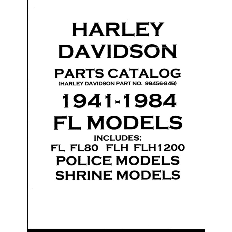 FL 41-84 - Catalogue pièces détachées USB HARLEY-DAVIDSON  Anglais