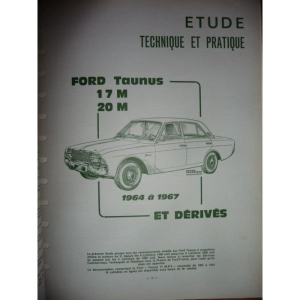 Rta Revues Techniques Ford Taunus Mv M Mts